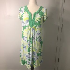 Vintage banana republic, XL, green and white beach dress